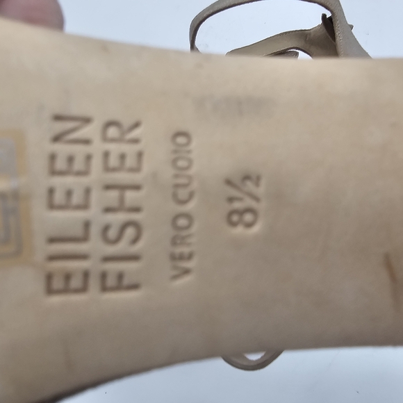 Eileen Fisher Indi Pump Heel Metallic Platinum Nubuck Leather –Size 8.5 - Picture 8 of 10